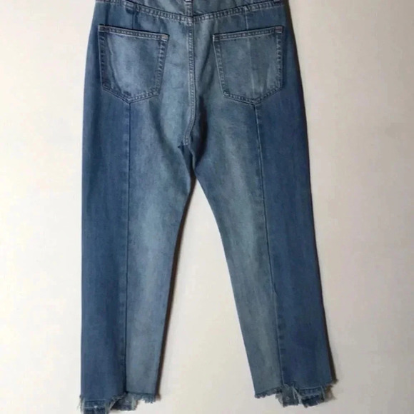 Caara Two Tone Straight Denim Blue Jeans NWT - Picture 5 of 10